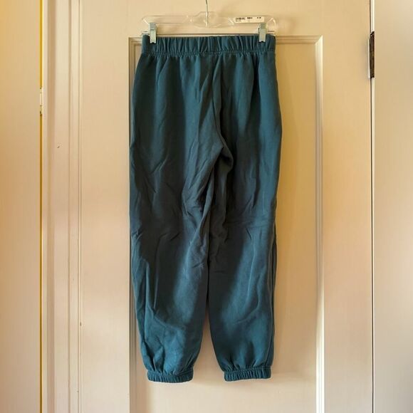Lazypants slate blue jogger style sweatpants with elastic hem and waist. S - Picture 2 of 10